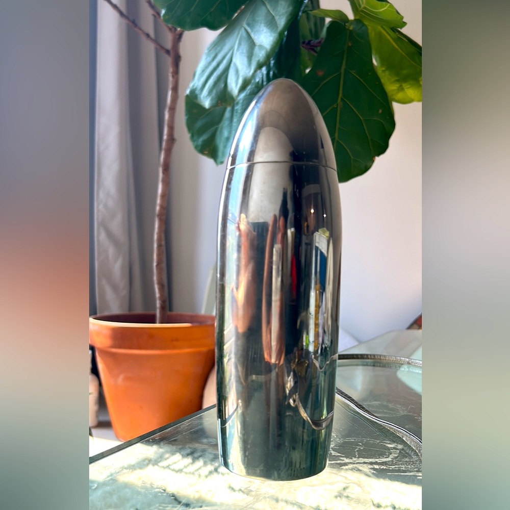 Chrome Space Age Shaker Vintage Cocktail Rocket